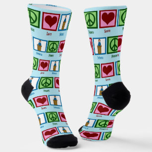 Peace Love Debate Team Socks