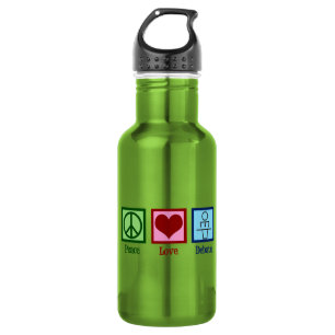 Peace Love Debate Team Stainless Steel Water Bottle