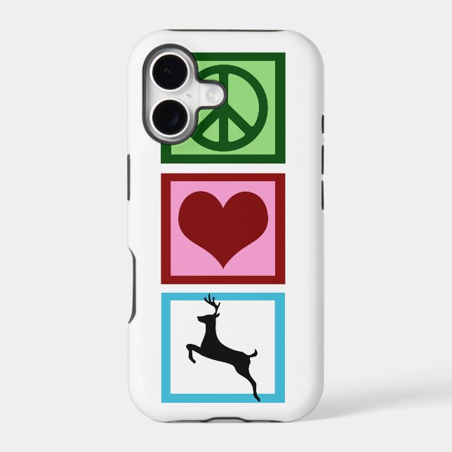 Peace Love Deer Iphone Case (Back)