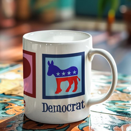 Peace Love Democrat Coffee Mug