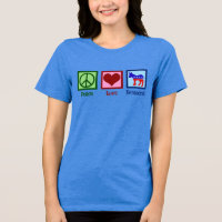 Peace Love Democrat Donkey Cute Women's