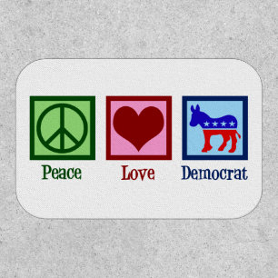 Peace Love Democrat Donkey Patch