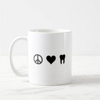 Peace, Love, Dentistry Coffee Mug