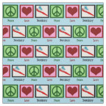Peace Love Dentistry Fabric