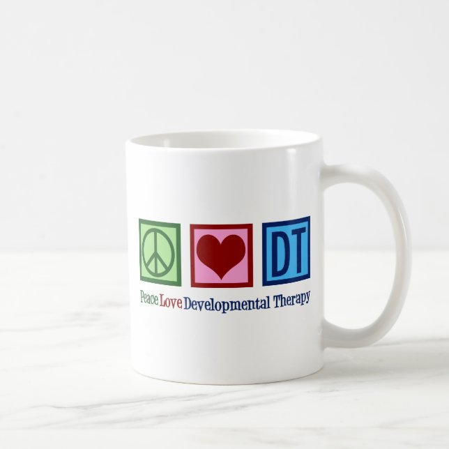 Peace Love Developmental Therapy Coffee Mug (Right)