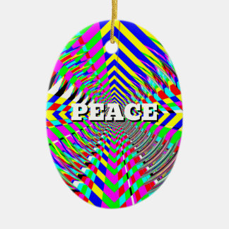 PEACE LOVE Diamond art Ceramic Ornament