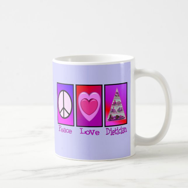 Peace Love Dietician Coffee Mug (Right)
