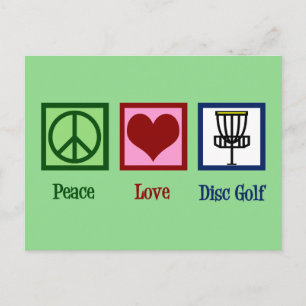 Peace Love Disc Golf Postcard