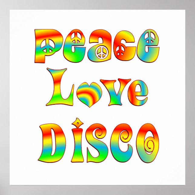 Peace Love Disco Poster (Front)