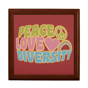 PEACE LOVE DIVERSITY gift / jewelry box