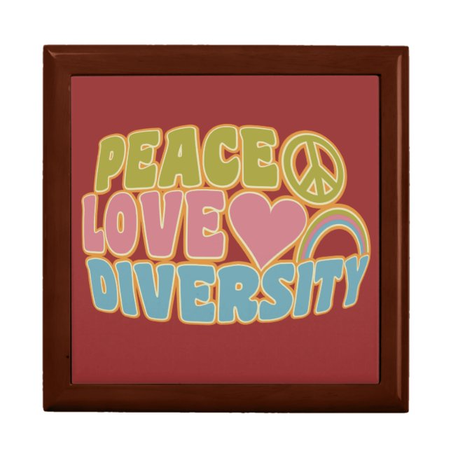 PEACE LOVE DIVERSITY gift / jewelry box (Front)