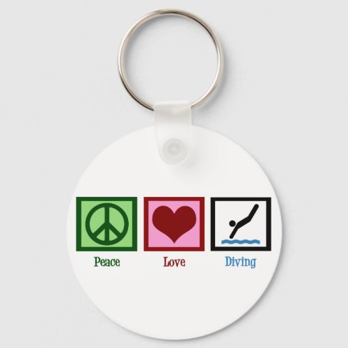 Peace Love Diving Keychain