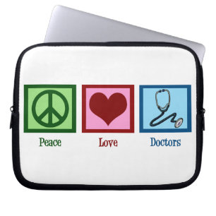 Peace Love Doctors Laptop Sleeve