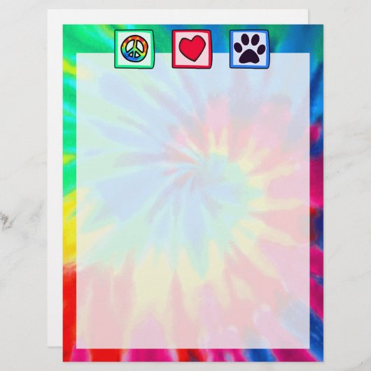 Peace, Love, Dog; Pawprint (Front/Back)