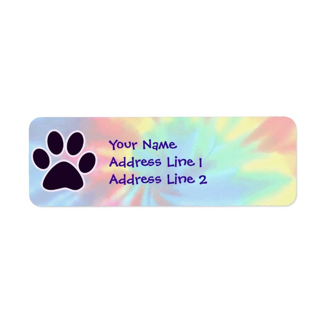 Peace, Love, Dog; Pawprint Label (Front)