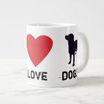Peace Love Dogs Giant Coffee Mug