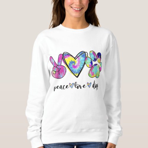 Peace Love Dogs Lover Puppy Paw Dog Sweatshirt