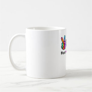 Peace Love Dogs Tie Dye Dog Paw Dog Mom Cute Mothe Coffee Mug
