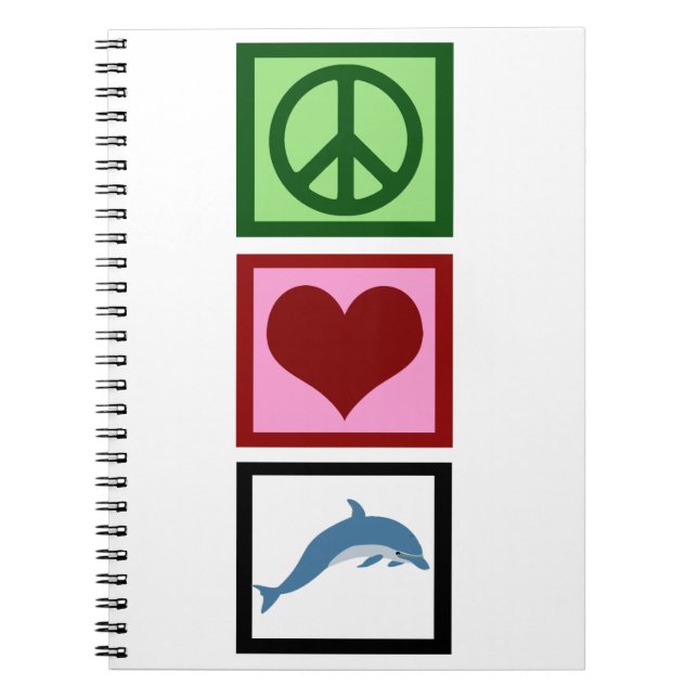 Peace Love Dolphins Notebook (Front)