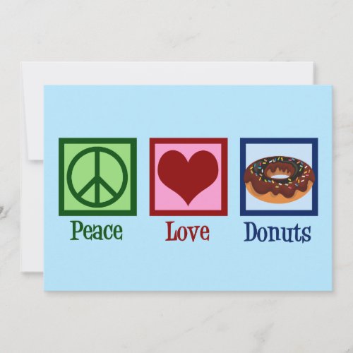Peace Love Donuts Card