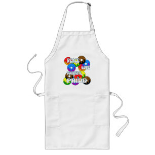 Peace Love Donuts Pride Long Apron