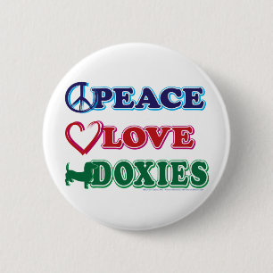 Peace-Love-Doxies- Dachsund Button