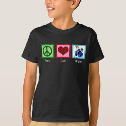 Peace Love Drums Kids T-Shirt