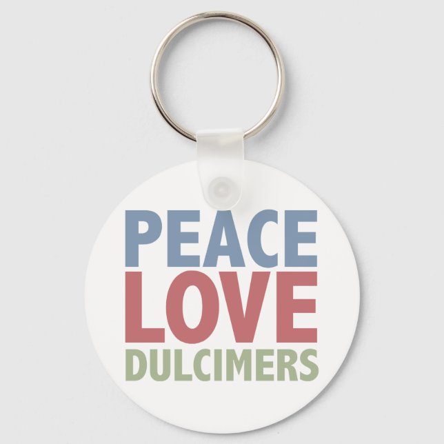 Peace Love Dulcimers Keychain (Front)