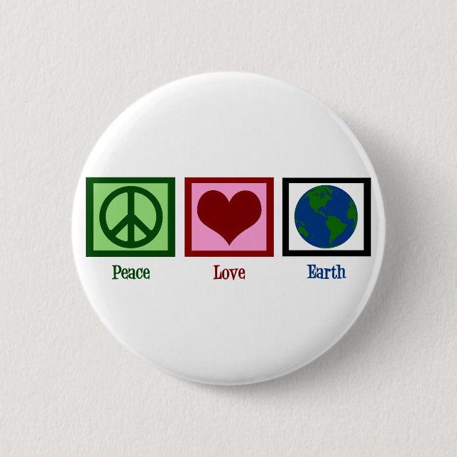 Peace Love Earth Button (Front)