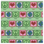 Peace Love Earth Fabric