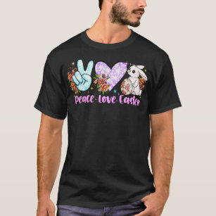 Peace love easter cute bunny  T-Shirt