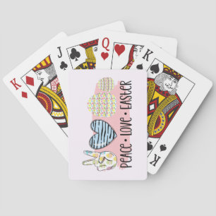 Peace - Love - Easter Poker Cards