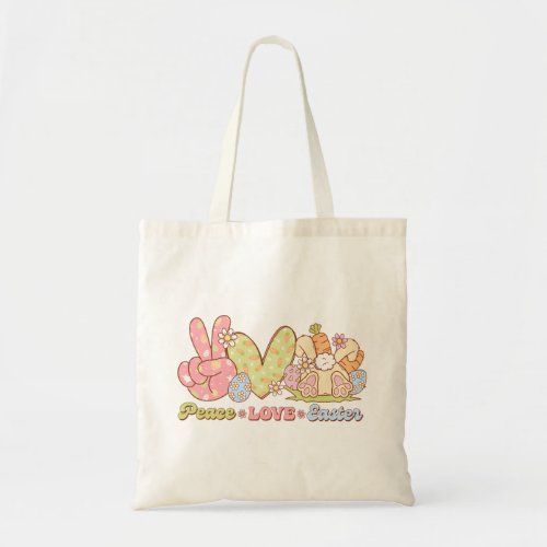Peace Love Easter Tote Bag