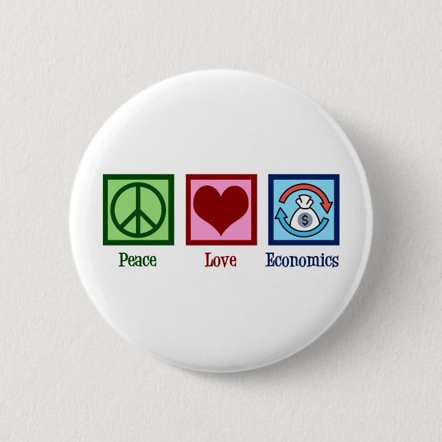 Peace Love Economics Button (Front)