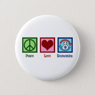 Peace Love Economics Button