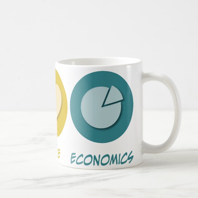 Peace Love Economics Coffee Mug (Right)