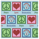 Peace Love Economics Fabric