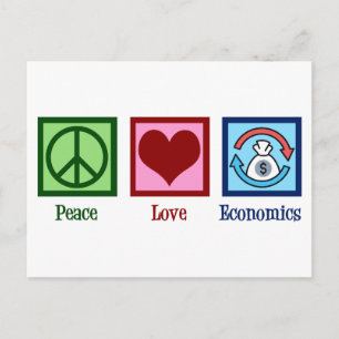 Peace Love Economics Postcard