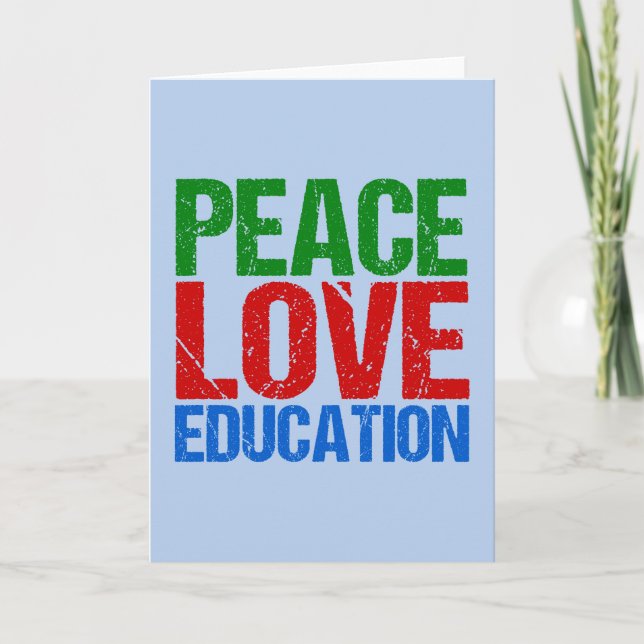 Peace Love Education Holiday Card (Front)
