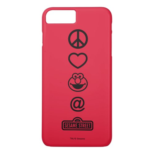 Peace Love Elmo iPhone 8 Plus7 Plus Case