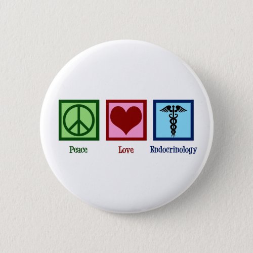 Peace Love Endocrinology Button