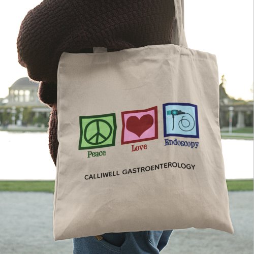 Peace Love Endoscopy Custom Clinic Tote Bag