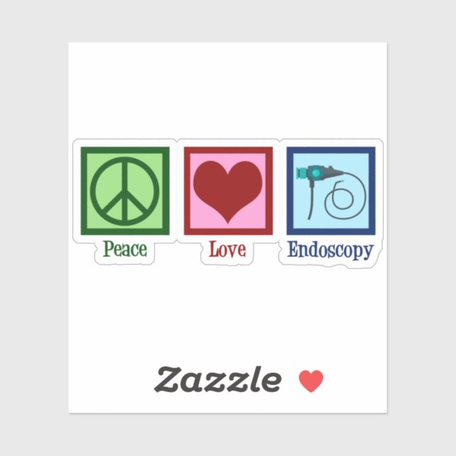 Peace Love Endoscopy Sticker (Sheet)