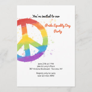 Peace Love Equality Invitation
