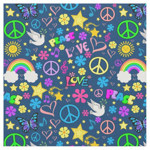 Peace & Love Fabric