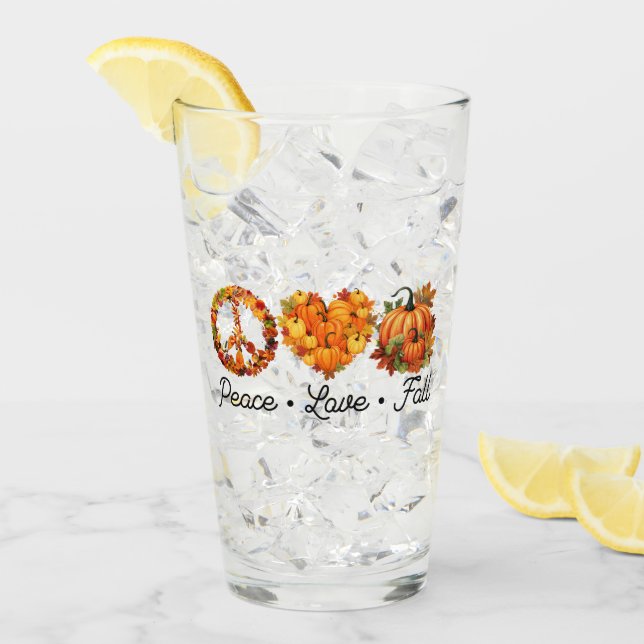 Peace, Love, Fall – Cozy Autumn Vibes with Pumpkin Glass (Front Ice)