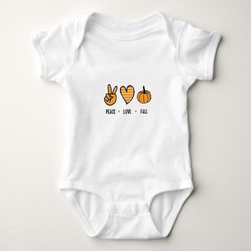 peace love fall halloween baby bodysuit