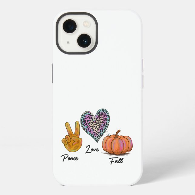 Peace Love Fall Iphone Case (Back)