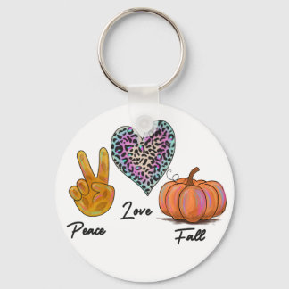 Peace Love Fall Keychain