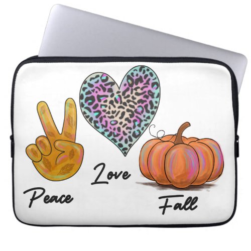 Peace Love Fall Laptop Sleeve